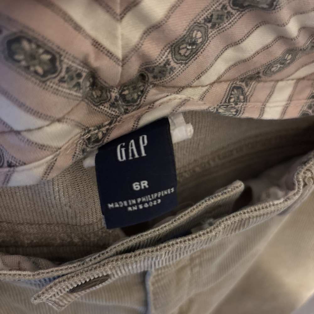 Vintage Gap Pants Women's 6R Tan Low Rise Bootcut Stretch Corduroy Y2K 2004 - Picture 4 of 10